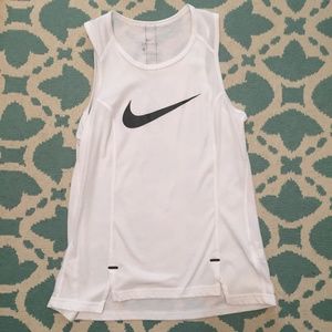 White and Black Nike Dry Fit Tank Top